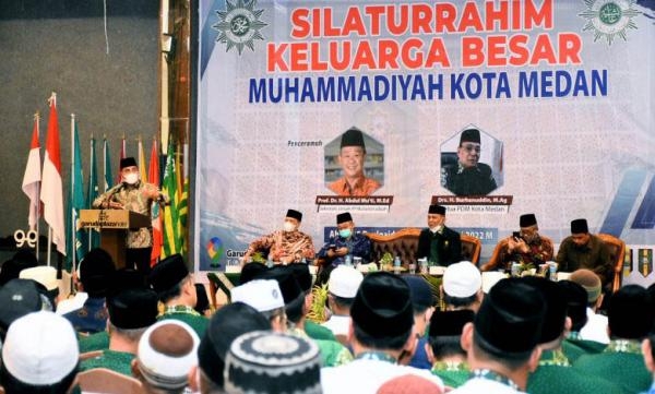 Gubernur Hadiri Silaturahmi Keluarga Besar Muhammadiyah Kota Medan